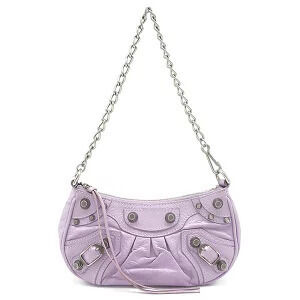Balenciaga Shoulder Bag Le Cagole XS Leather Purple Chain